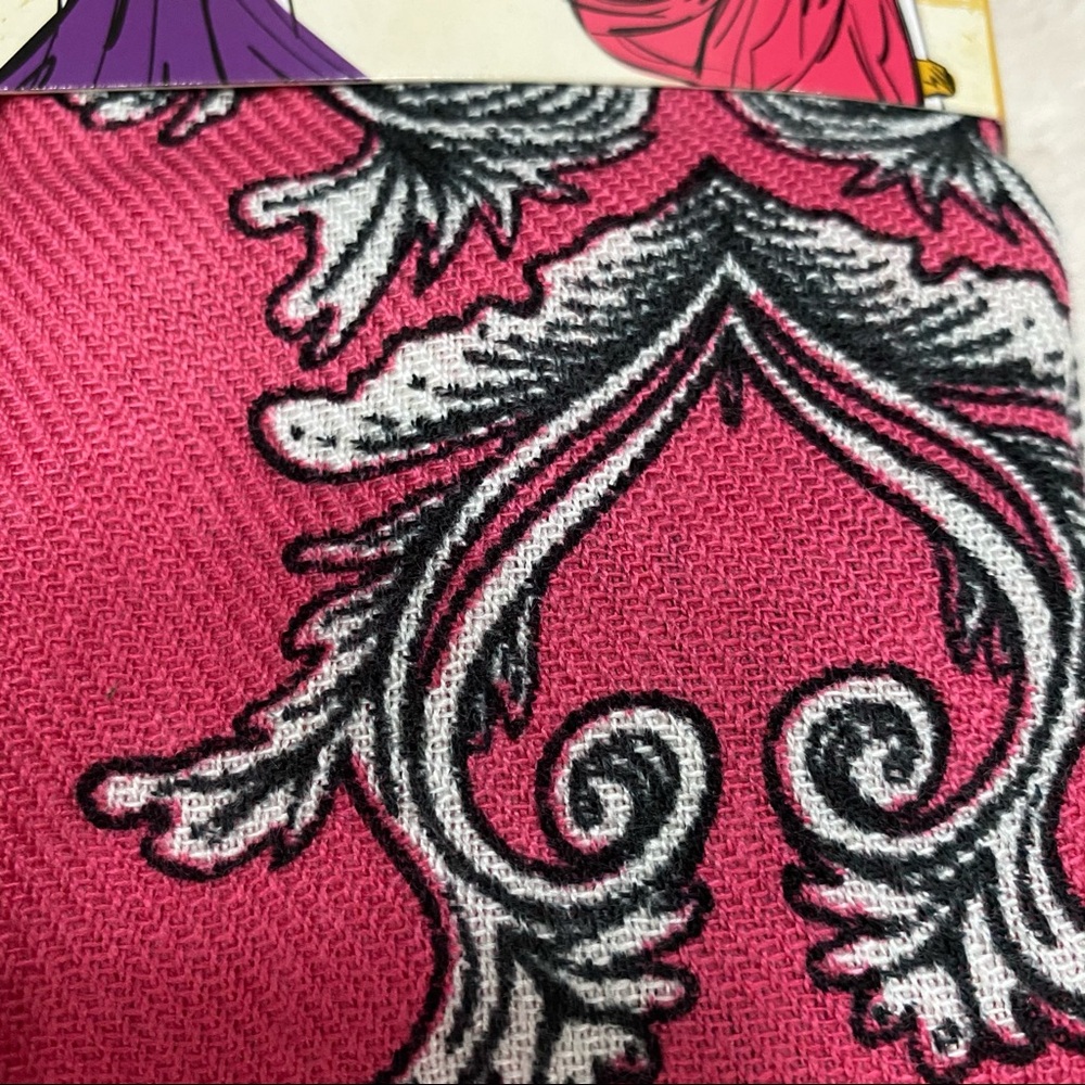 Blue Star Clothing Company Pink Patterned Scarf - Picture 2 of 4